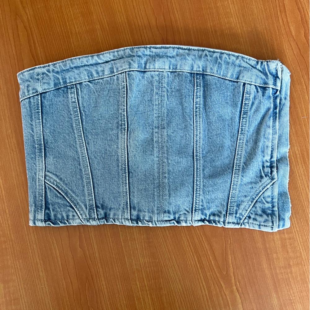Denim corset